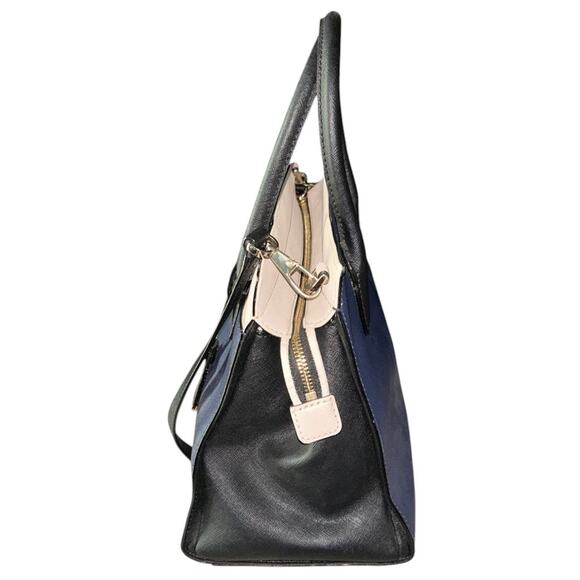 Kate Spade Leather Cameron Street Candace Navy Blue & Cream Crossbody Satchel - Picture 2 of 10